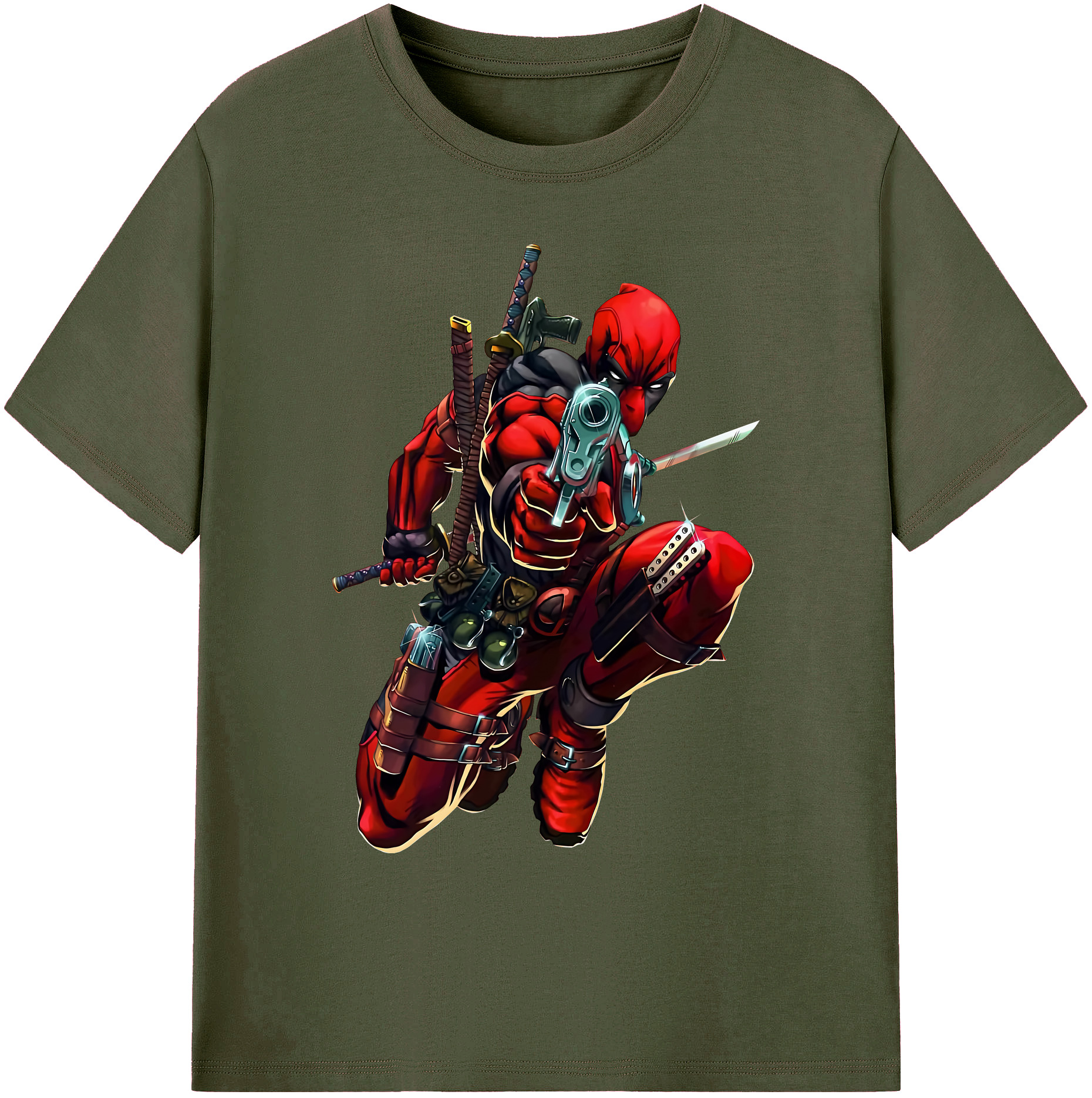 （画像用） Deadpool デッドプール 綿100％ メンズ半袖Tシャツ｜肌触りやわらか＆通気性
